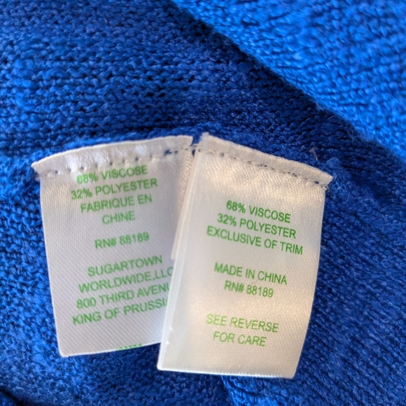 Lilly Pulitzer Royal Blue Cardigan Sweater V Neck Button Size S Coastal Preppy - Picture 12 of 12